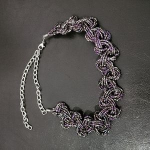 Purple Beaded Necklace